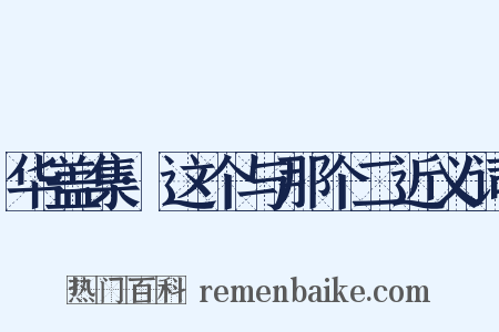 华盖集·这个与那个二近义词是什么意思的图片